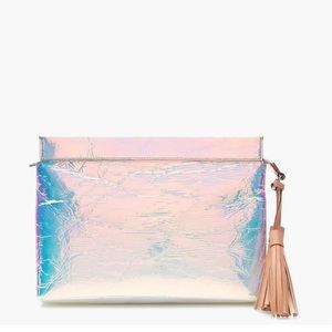 NEW J.CREW IRIDESCENT CLUTCH